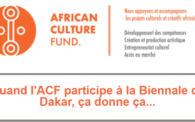 Teaser : l’ACF participe à la Biennale de Dakar (Dak’Art 2022)